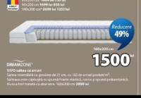 DREAMZONE VIVO saltea cu arcuri 160x200 cm