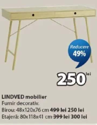 LINDVED mobilier Birou 48x120x76 cm