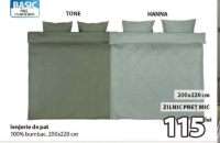 BASIC TONE / HANNA Lenjerie de pat 200x220 cm