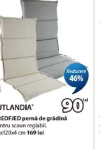 JUTLANDIA BREDFJED pernă de grădină 50x120x4 cm