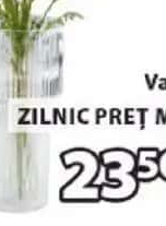 RUNE vază Sticlă Ø12x25 cm