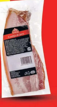 Baroni Costiță de porc, fiartă 96% carne per 100 g