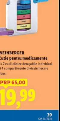 WEINBERGER Cutie pentru medicamente 1 buc.
