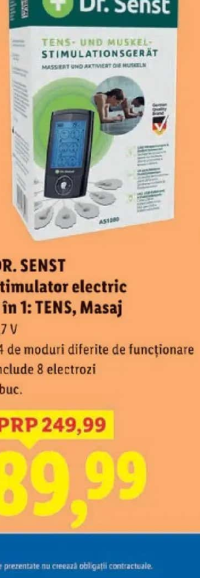 DR. SENST Stimulator electric 2 în 1: TENS, Masaj 1 buc.