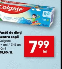 Colgate Pastă de dinți pentru copii 6+ ani / 3-5 ani 50ml