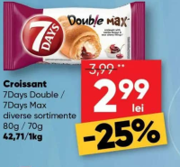 7Days Croissant Double / 7Days Max diverse sortimente 80g / 70g