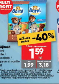 Barni Prăjitură lapte / ciocolată / căpșuni și vanilie 30g