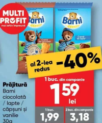 Barni Prăjitură ciocolată / lapte / căpșuni și vanilie 30g