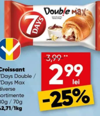 7Days Double / 7Days Max Croissant diverse sortimente 80g / 70g
