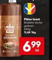 Brutăria Veche Pâine toast graham 600g