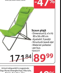 Scaun plajă 85 x 56 x 90 cm