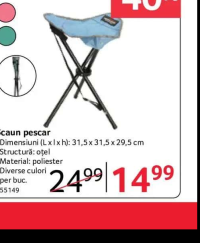 Scaun pescar 31.5 x 31.5 x 29.5 cm