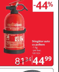 Stingător auto cu pulbere 1 kg