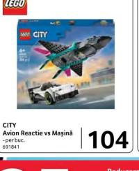 LEGO CITY Avion Reacție vs Mașină