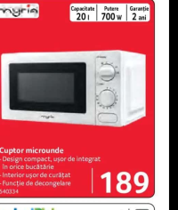 Myria Cuptor microunde 20l 700w
