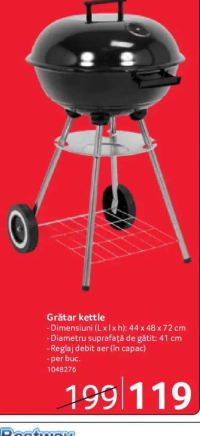 Grătar kettle 44 x 48 x 72 cm