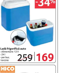 Ladă frigorifică auto Alimentare 12 V 24 l