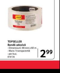 TOPSELLER Bandă adezivă 48 mm x 60 m
