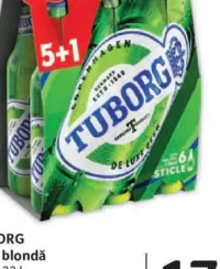 TUBORG Bere blondă - 6 x 0,33 l