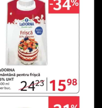 LaDORNA Smântână pentru frișcă 35% UHT - 500 ml