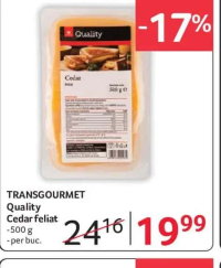 TRANSGOURMET Quality Cedar feliat 500 g