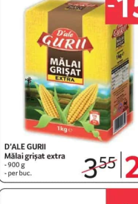 D'ALE GURII Mălai grișat extra 900 g