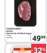 TRANSGOURMET Quality Antricot de vită Black Angus 400 g