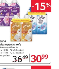 Lenor Balsam pentru rufe 2 x 1.239 l / 2 x 1.491 l