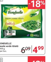 BONDUELLE Fasole verde tăiată 400 g