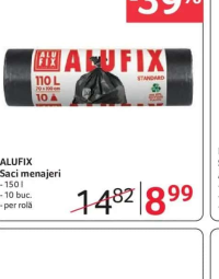 ALUFIX Saci menajeri 110 l 10 buc.