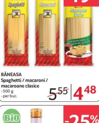 BĂNEASA Spaghetti / macaroni / macaroane clasice 500 g