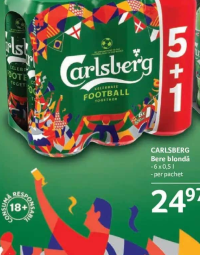 Carlsberg Bere blondă 6x0,5l