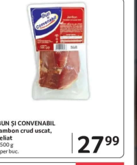 BUN ŞI CONVENABIL Jambon crud uscat, feliat - 500 g - per buc.
