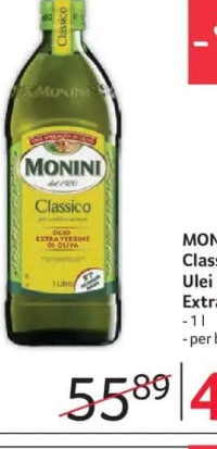 MONINI Classico Ulei de măsline Extra Virgin 1 l