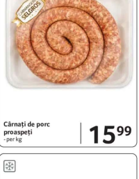 SELGROS Cârnați de porc proaspeți - per kg