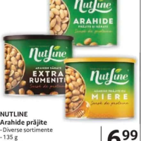 Nutline Arahide prăjite diverse sortimente 135 g