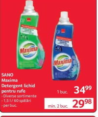 SANO Maxima Detergent lichid pentru rufe 1,5 l / 60 spălări