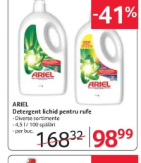 Ariel Detergent lichid pentru rufe 4.5 l / 100 spălări