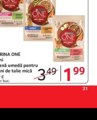 PURINA ONE Mini Hrană umedă pentru câini de talie mică 85 g