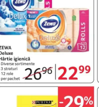 ZEWA Deluxe Hârtie igienică diverse sortimente 3 straturi 12 role