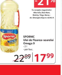 SPORNIC Ulei de floarea-soarelui Omega 9 2 l
