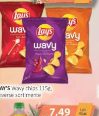 LAY'S Wavy chips 115g, diverse sortimente