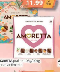 AMORETTA praline 106g/109g, diverse sortimente
