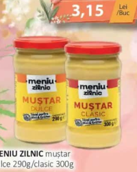 MENIU ZILNIC muștar dulce 290g/clasic 300g