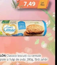 GULLÓN Classico biscuiți cu cereale integrale și fulgi de ovăz 280g, fără zahăr