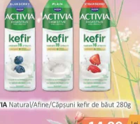 ACTIVIA Natural/Afine/Căpșuni kefir de băut 280g