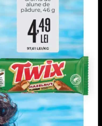 TWIX Baton cu aromă de alune de pădure 46 g