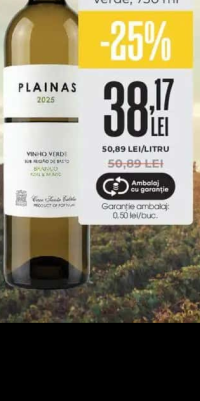 PLAINAS Vin alb Vinho Verde 750 ml