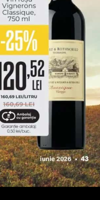RUPERT & ROTHSCHILD Vin roșu Vignerons Classique 750 ml