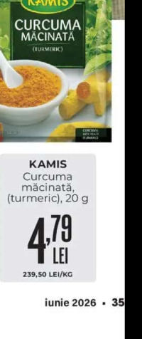 KAMIS Curcuma măcinată (turmeric), 20 g